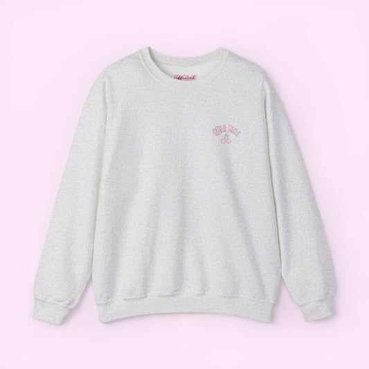 Grls Rule Crewneck with a cherry on top