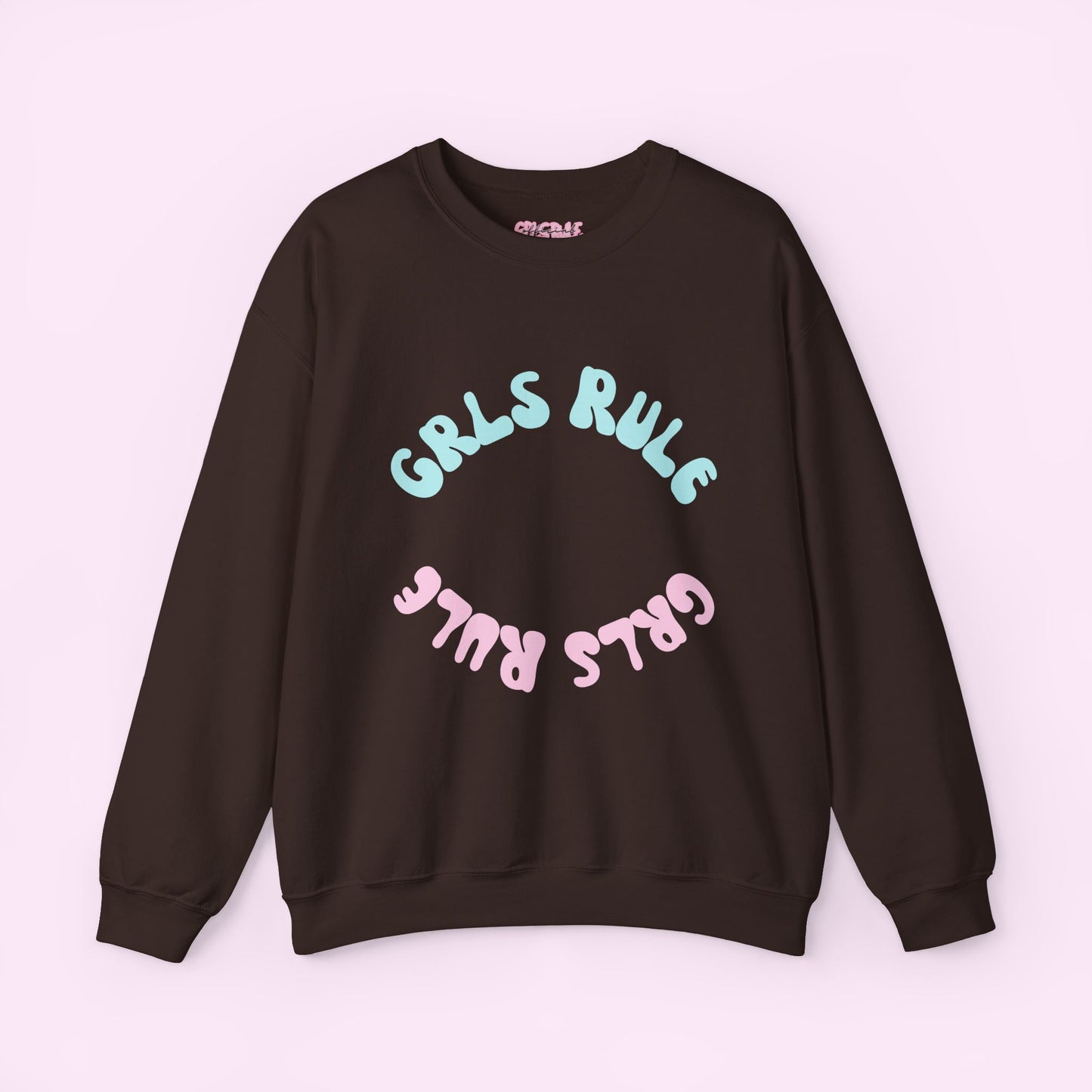 Grls Rule Two Toned Crewneck