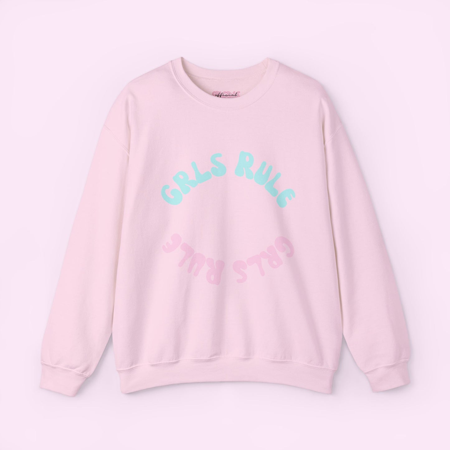 Grls Rule Two Toned Crewneck