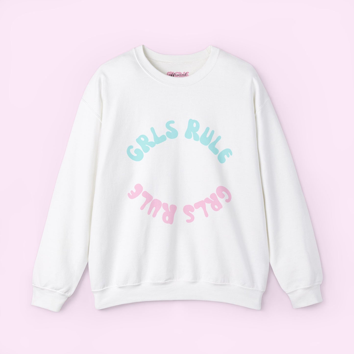 Grls Rule Two Toned Crewneck