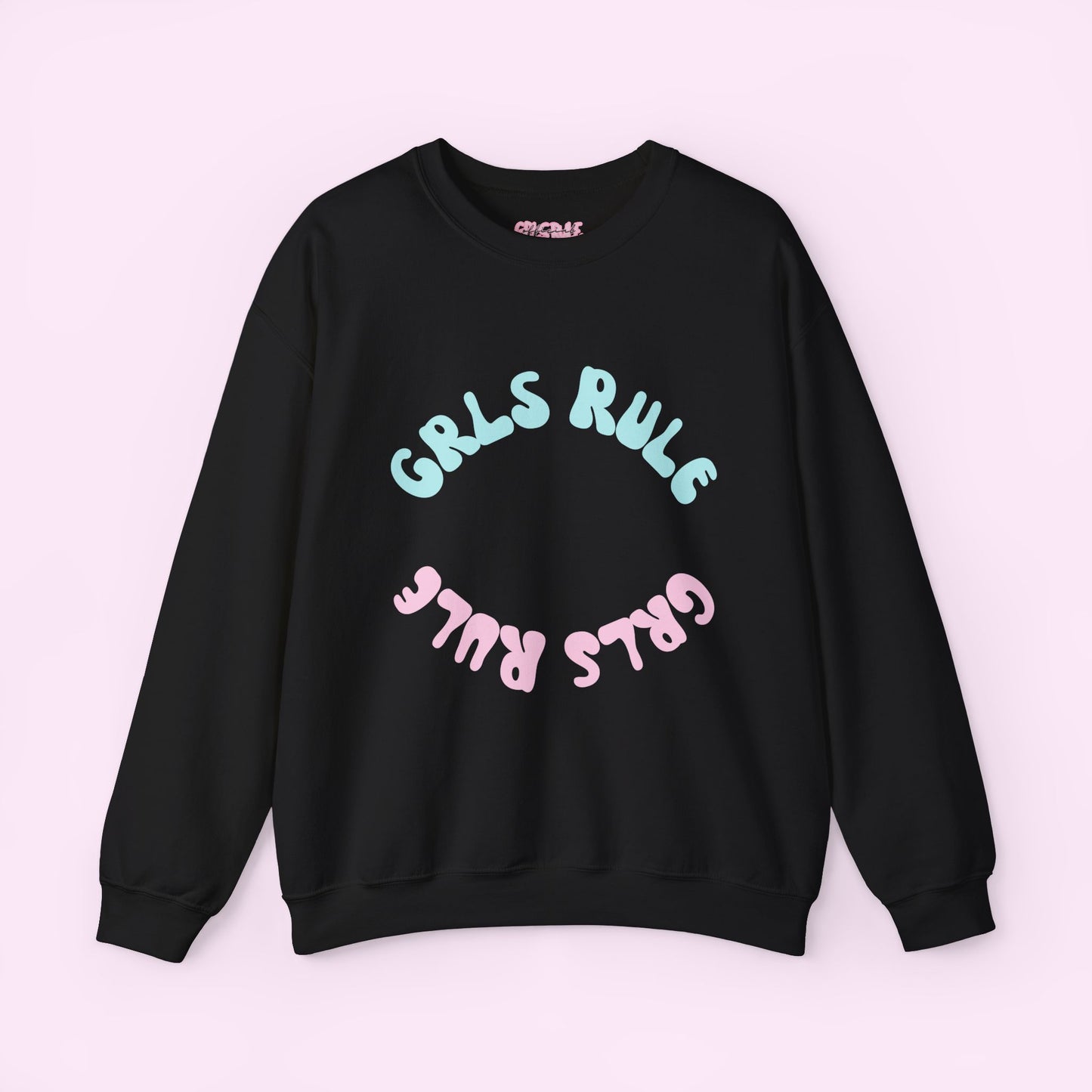 Grls Rule Two Toned Crewneck