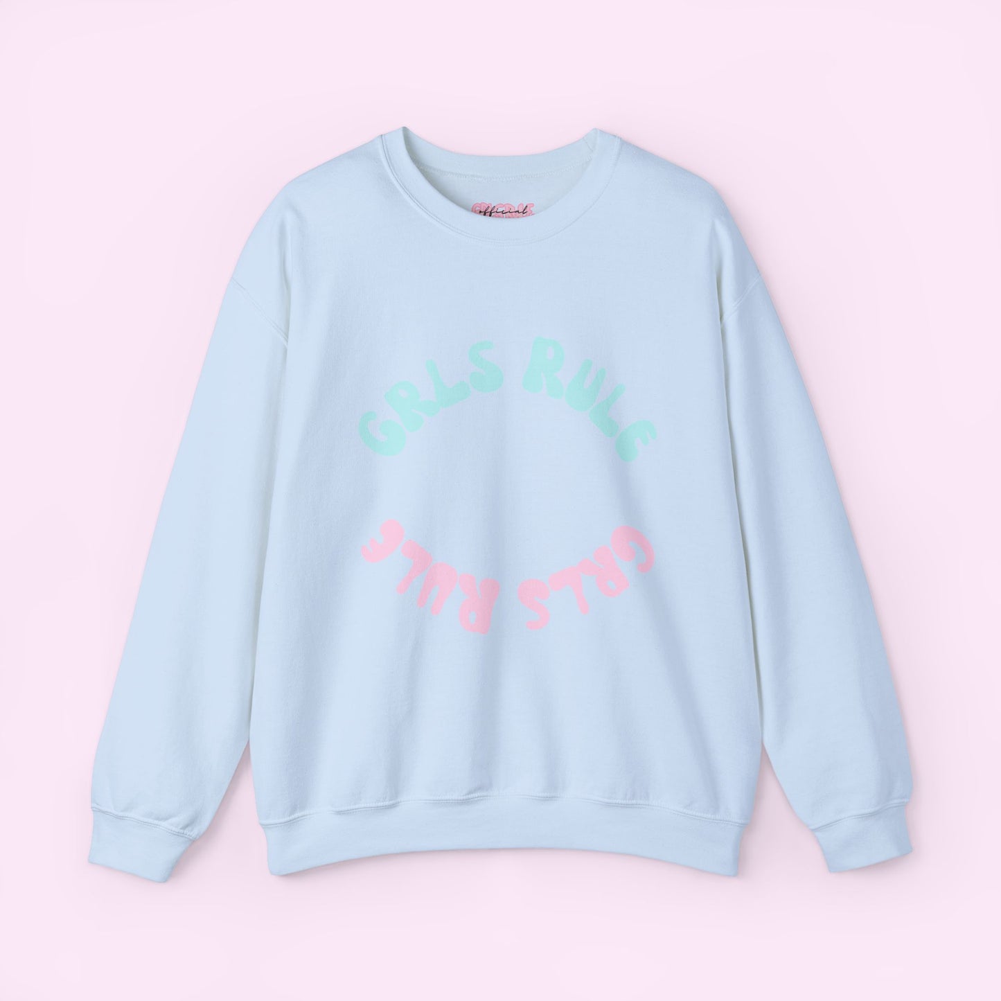 Grls Rule Two Toned Crewneck